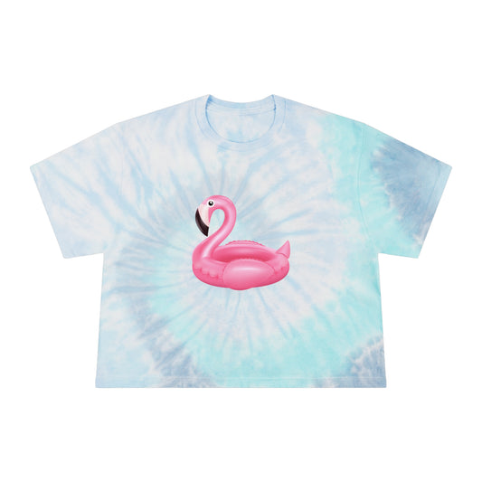 Flamingo Floatie // TIE DYE CROP TOP