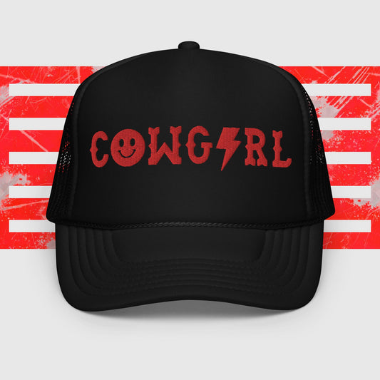 Cowgirl // embroidered foam trucker hat