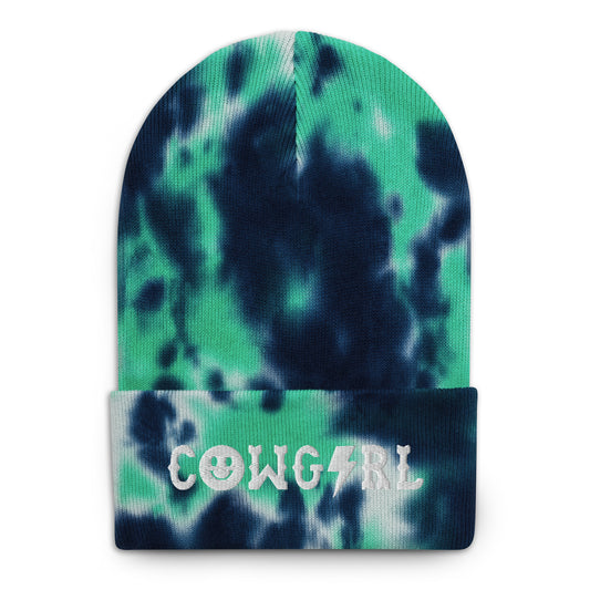 Cowgirl Embroidered Tie-dye beanie